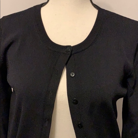 NWOT Classic Black Button-Down Joseph A. Top. - Picture 2 of 7